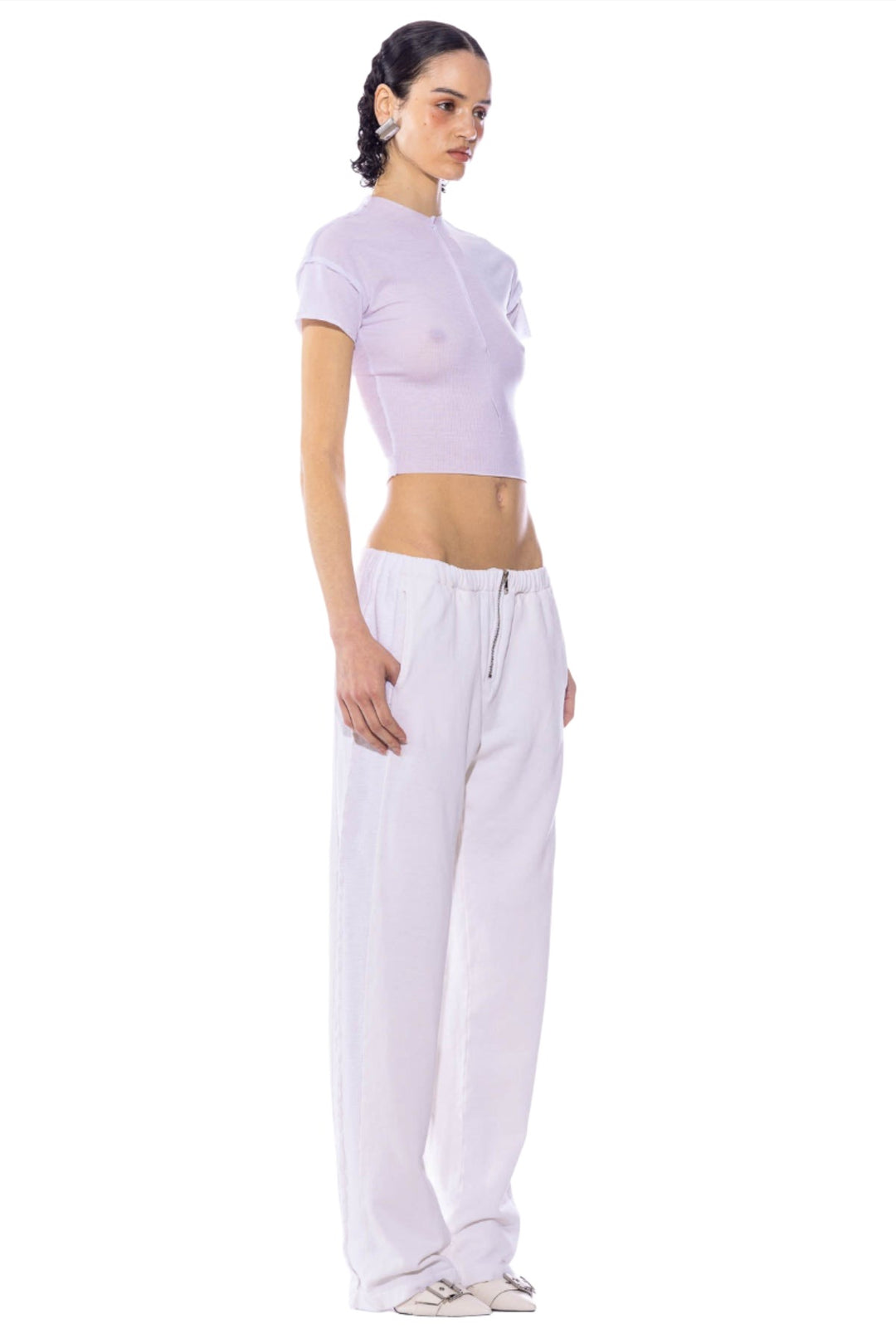 PORTERHOUSE SWEATPANTS IN WHITE TERRY