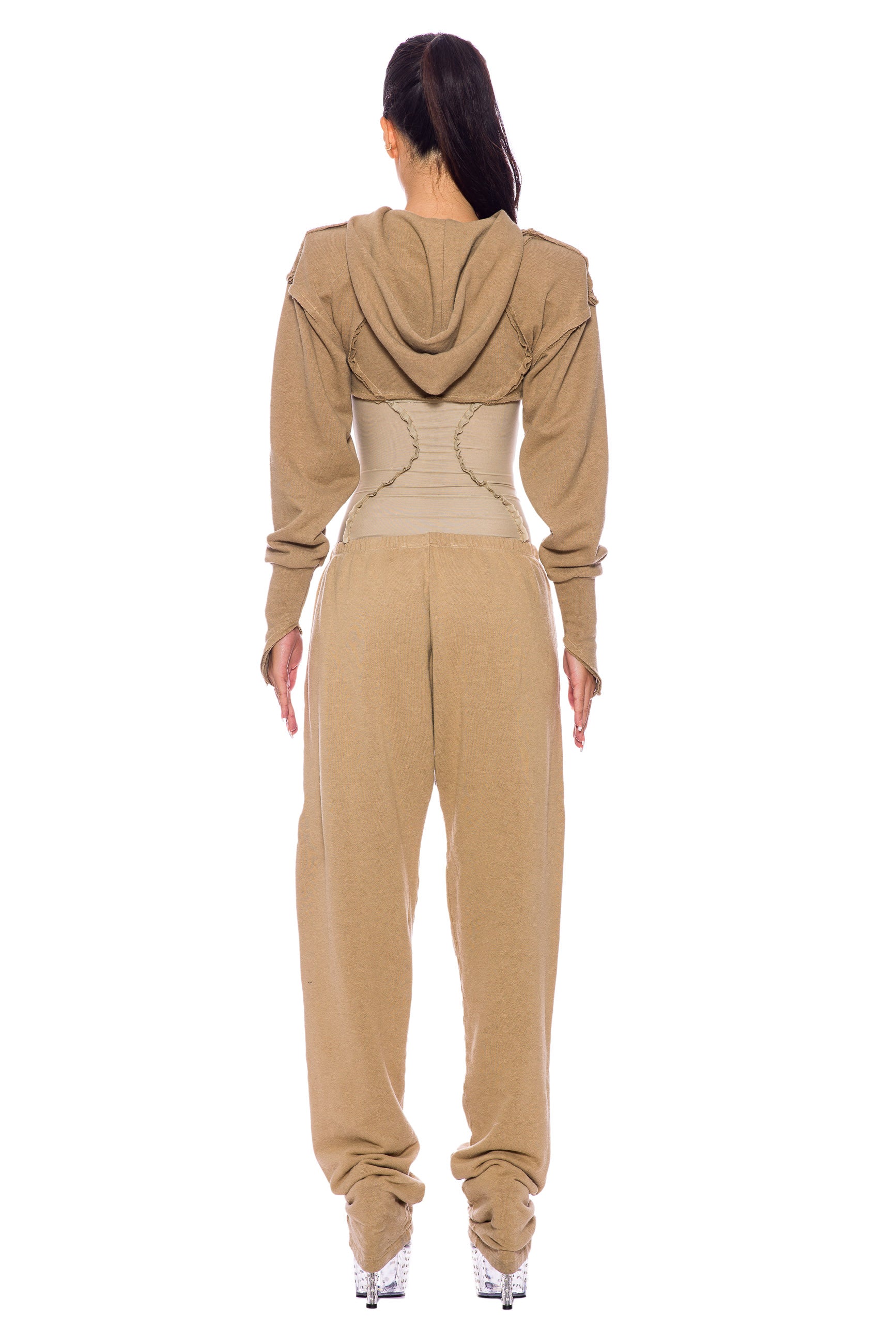 Sami Miro Vintage - OPEN SEAM ZIP HOODIE IN TAUPE – SAMI MIRO VINTAGE