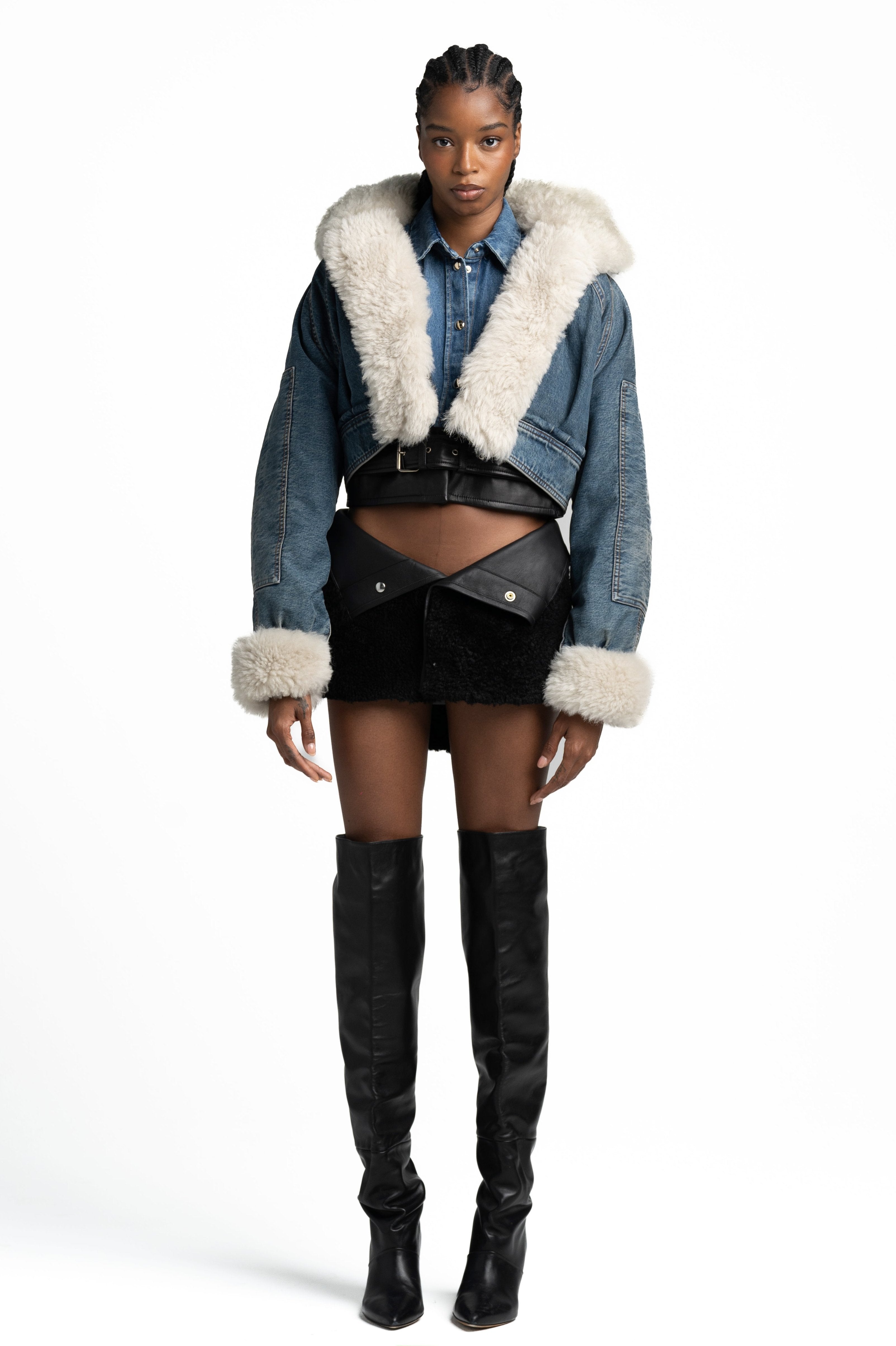 SMV X IRO DENIM SHEARLING JACKET SAMI MIRO VINTAGE