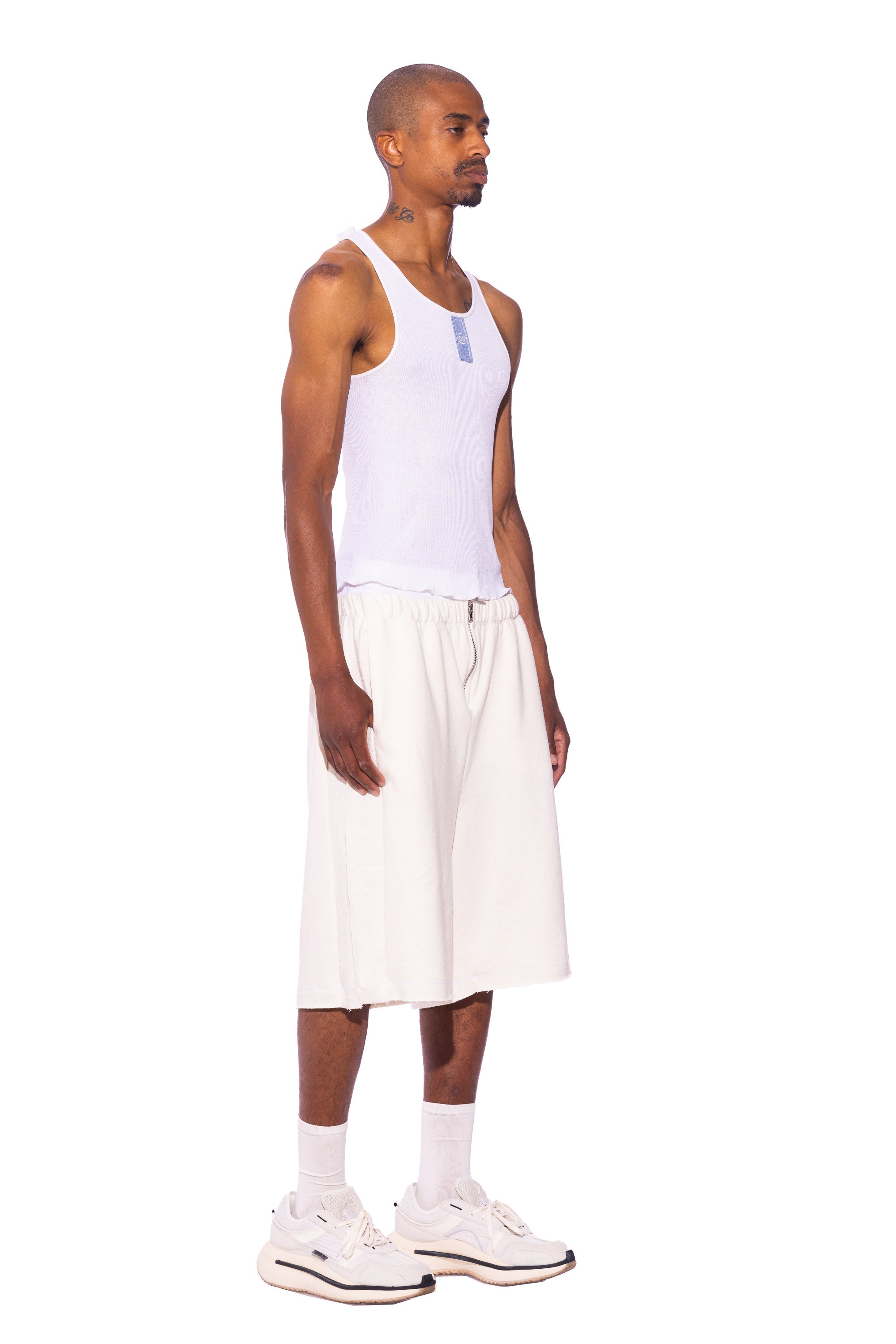 Sami Miro Vintage - BLUE DENIM SCRAP TANK IN WHITE – SAMI MIRO VINTAGE