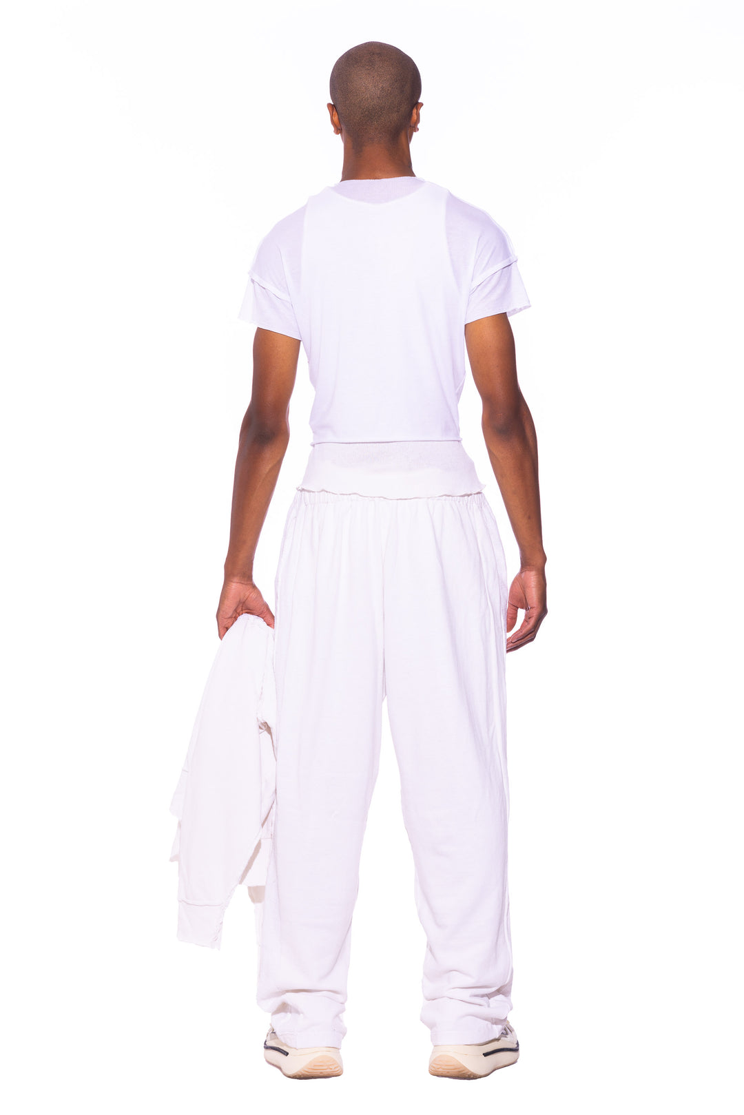 PORTERHOUSE SWEATPANTS IN WHITE TERRY