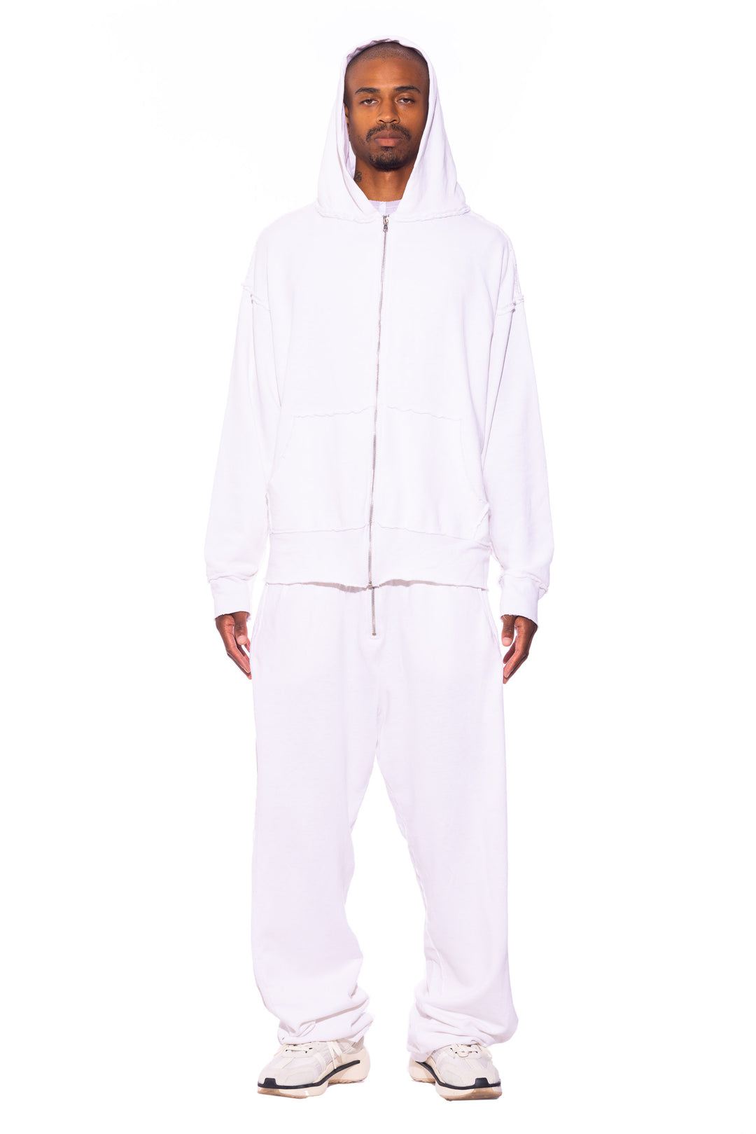 PORTERHOUSE SWEATPANTS IN WHITE TERRY