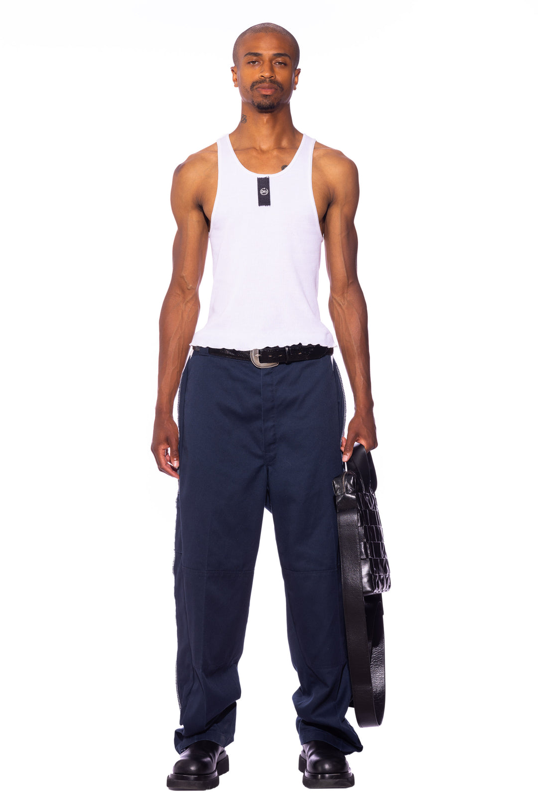 PORTERHOUSE WORKWEAR TROUSERS IN INDIGO