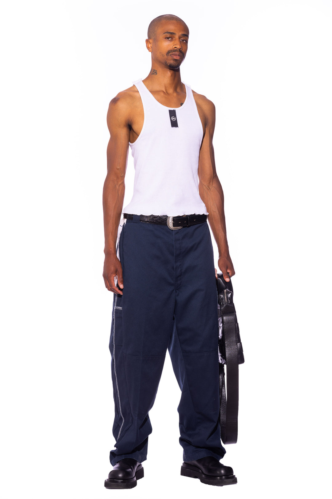 PORTERHOUSE WORKWEAR TROUSERS IN INDIGO