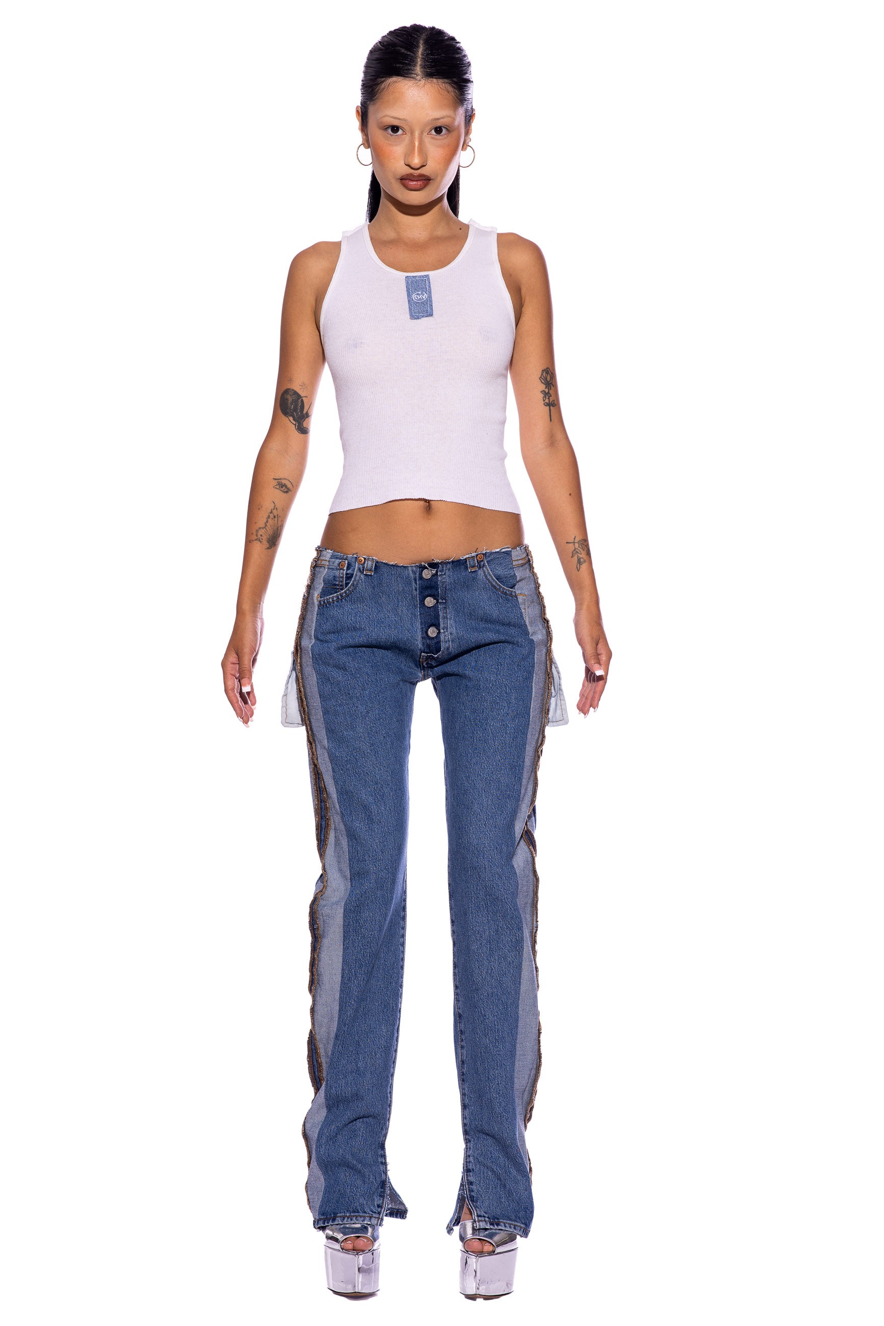 Sami Miro Vintage - PORTERHOUSE RAW WAIST JEANS IN VINTAGE