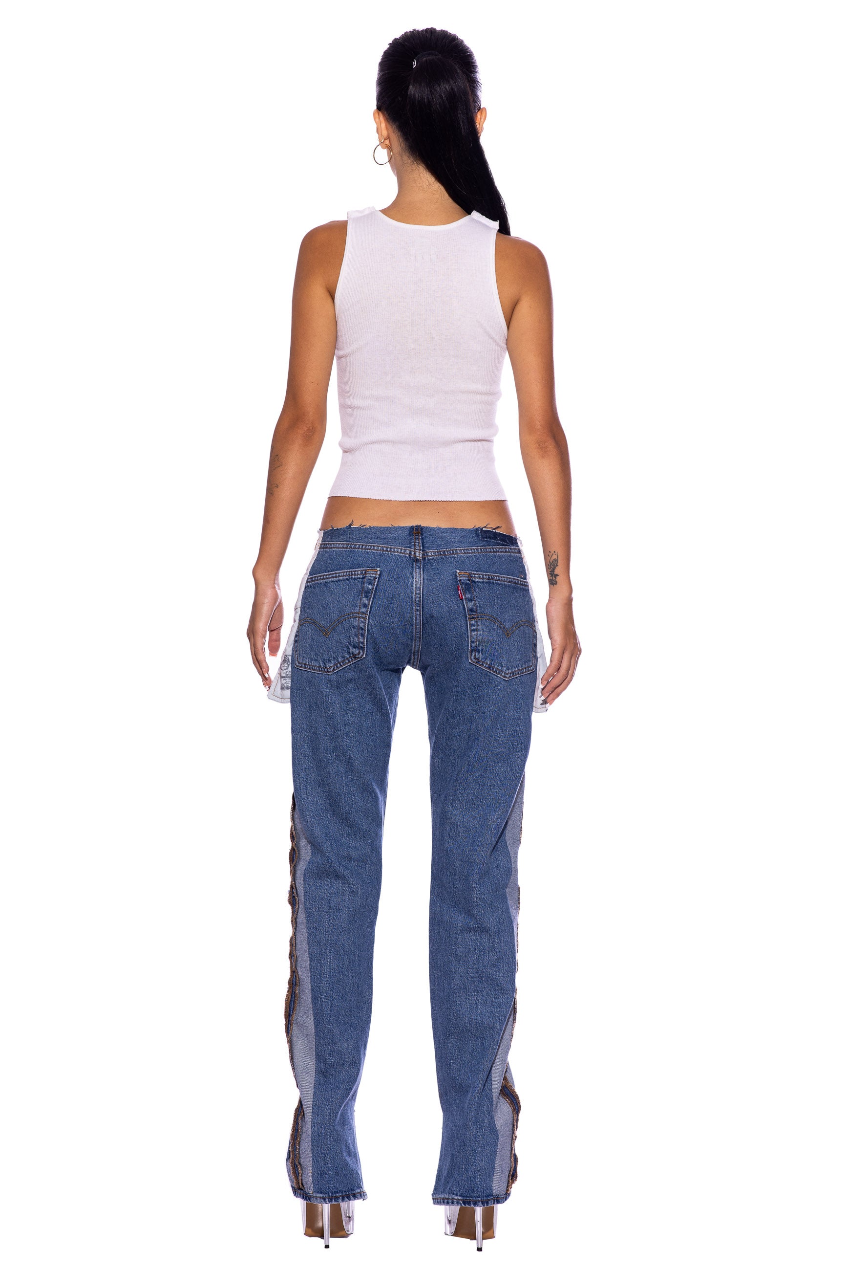 【EEUN】Lapel Banding Denim EEUN】Lapel Banding Denim (EEUN/デニム・ジーパン) 106289118