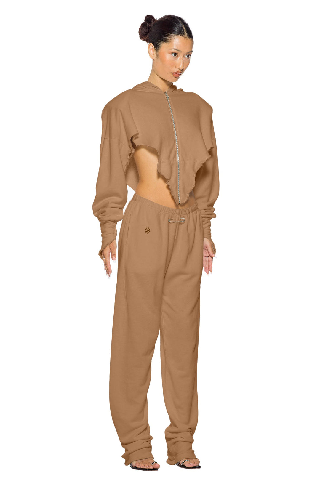 SAFETY PIN SWEATPANTS IN CLAY TERRY