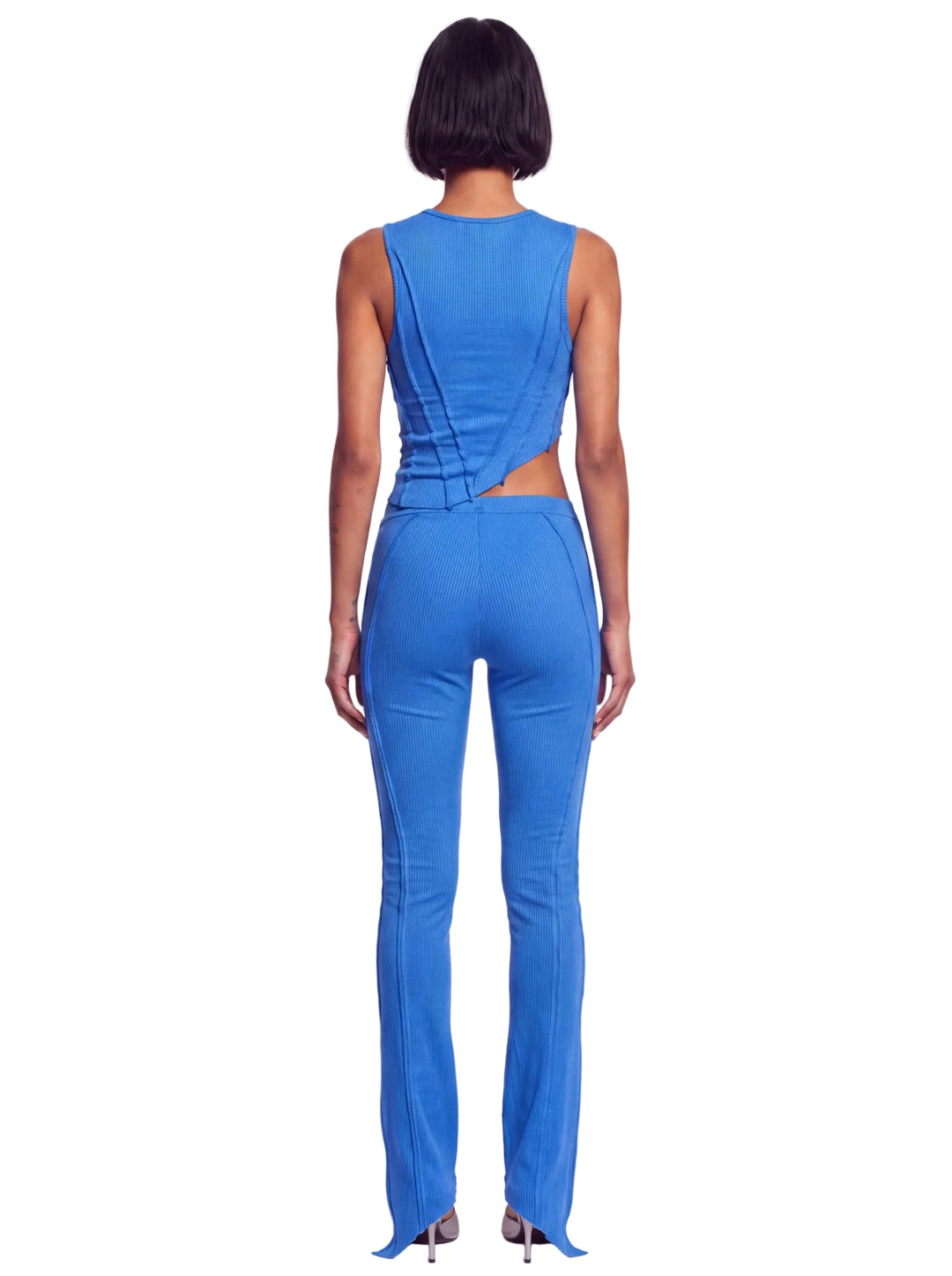 ASYMMETRIC TEYANA TANK IN HAWAIIAN BLUE ECO RIB