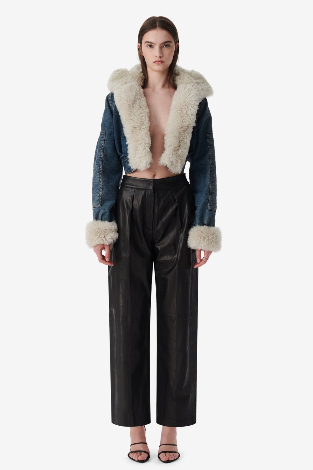 SMV X IRO DENIM SHEARLING JACKET