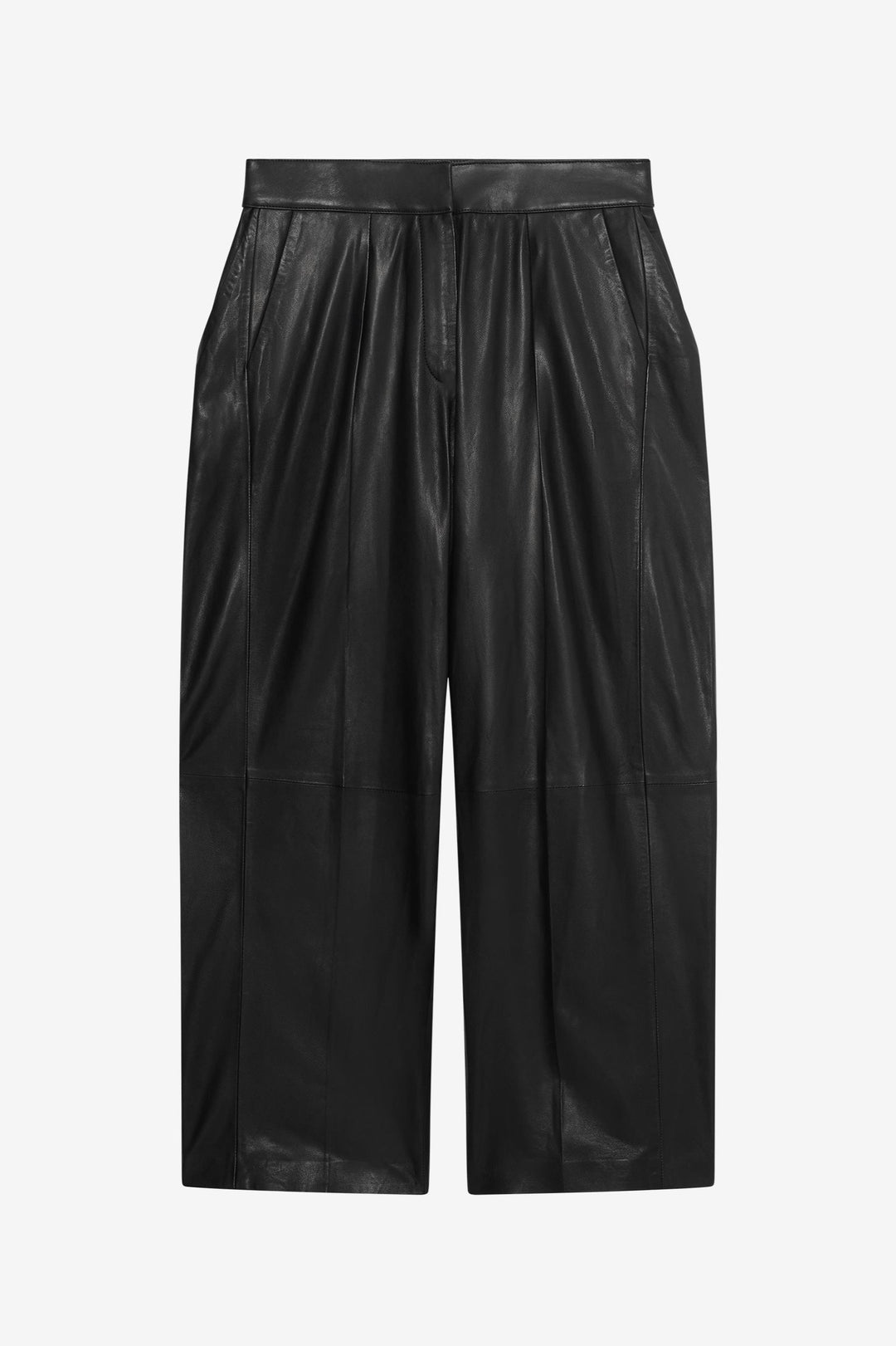 SMV X IRO BLACK DOUBLE PANEL LEATHER TROUSER