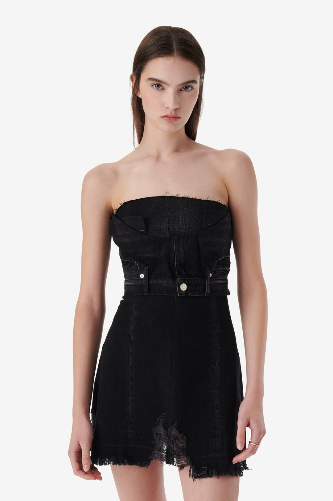 SMV X IRO BLACK DENIM DRESS