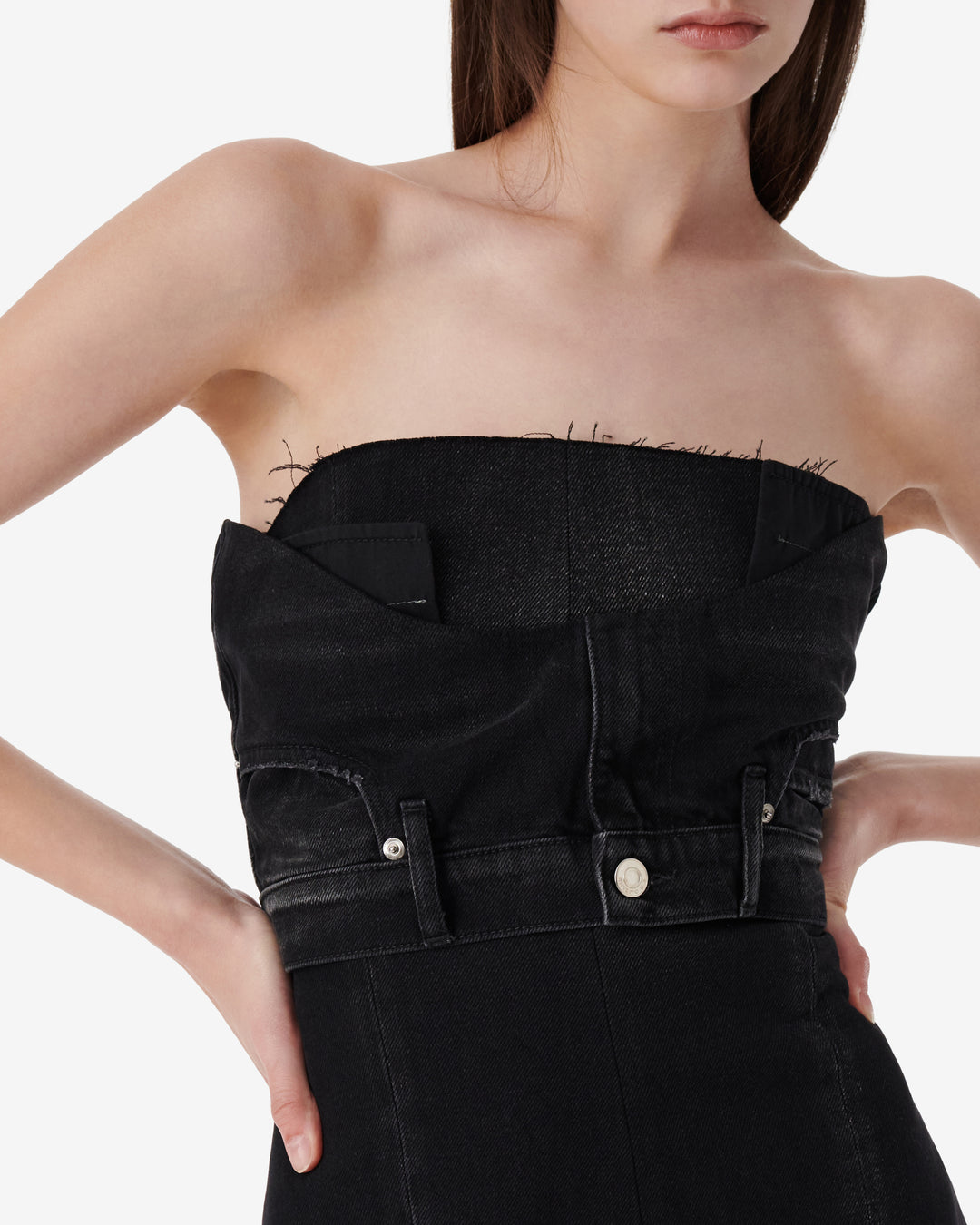 SMV X IRO BLACK DENIM DRESS