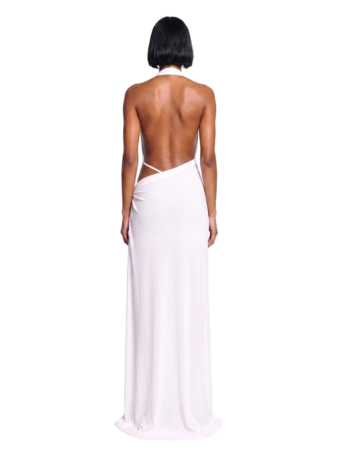 The Knot Gown In White Eco Mesh