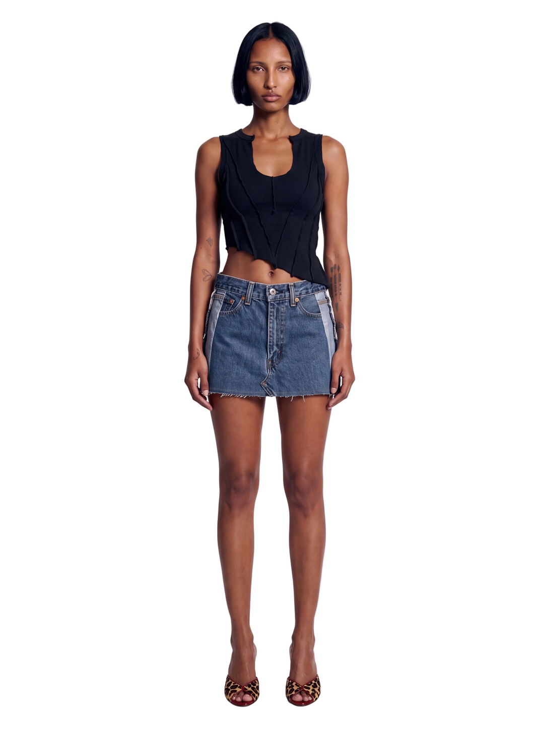 PORTERHOUSE MINI SKIRT IN VINTAGE BLUE