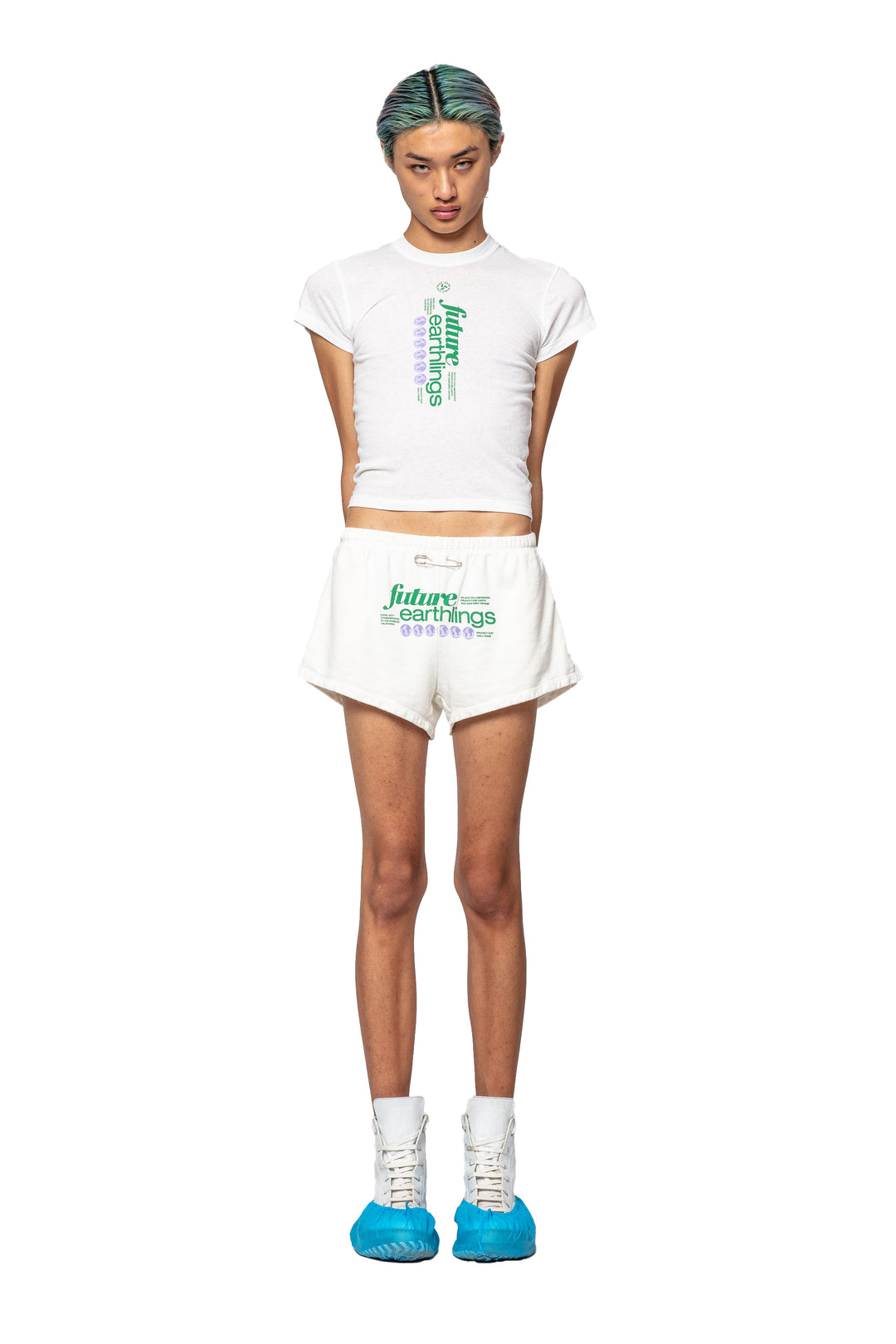 MINI SAFETY PIN SWEATSHORTS SMV X FUTURE EARTH
