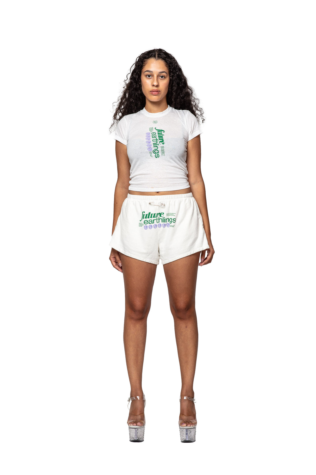 MINI SAFETY PIN SWEATSHORTS SMV X FUTURE EARTH