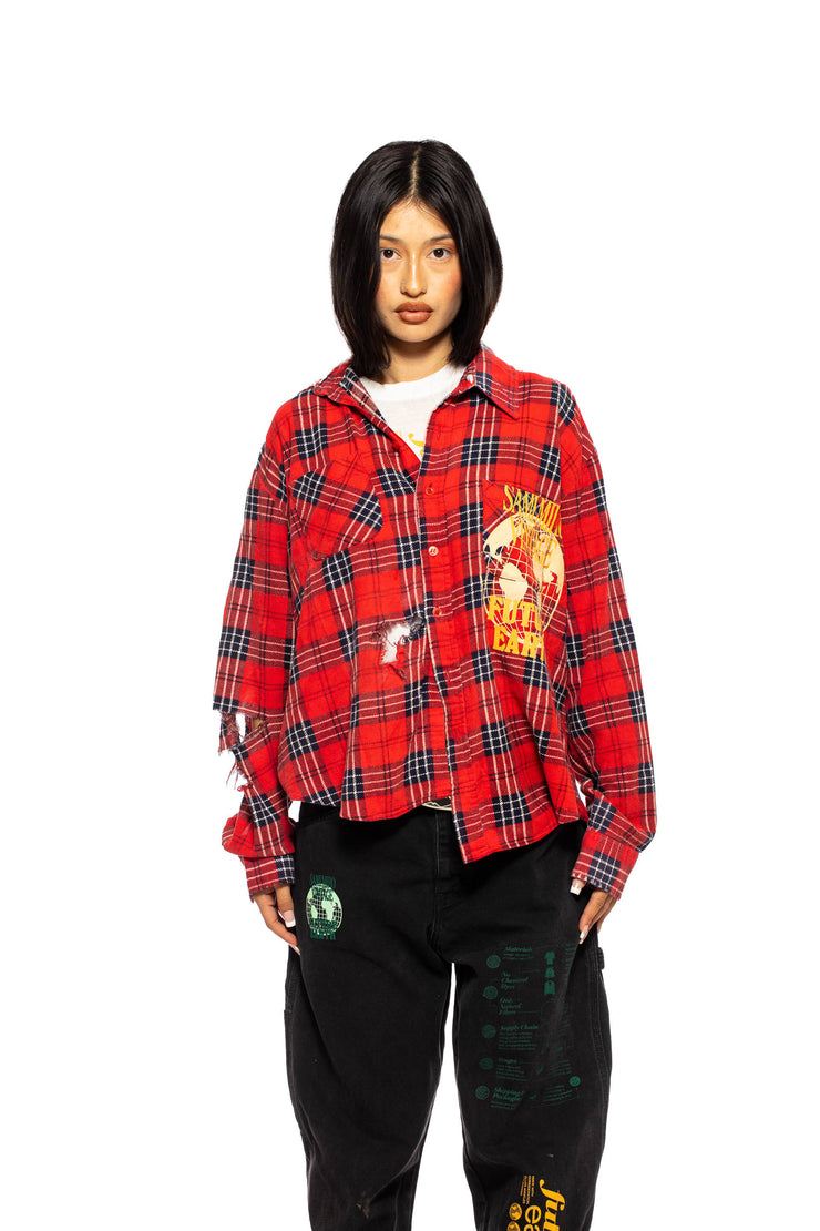 SMV X FE FLANNEL IN RED & BLUE