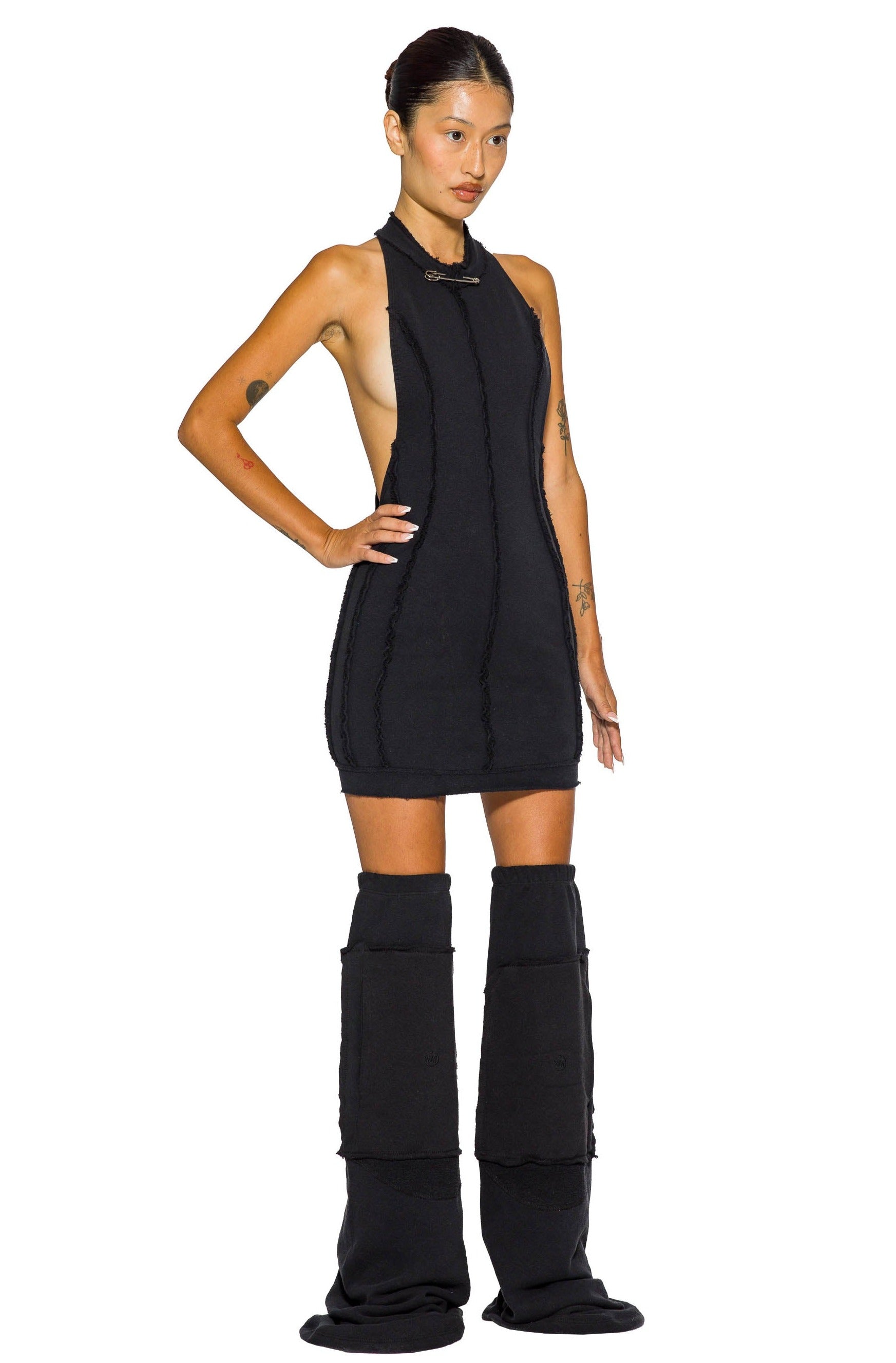 Sami Miro Vintage - Terry Leg Warmers in Black French Terry – SAMI