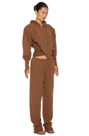 SAFETY PIN SWEATPANTS IN BARK TERRY