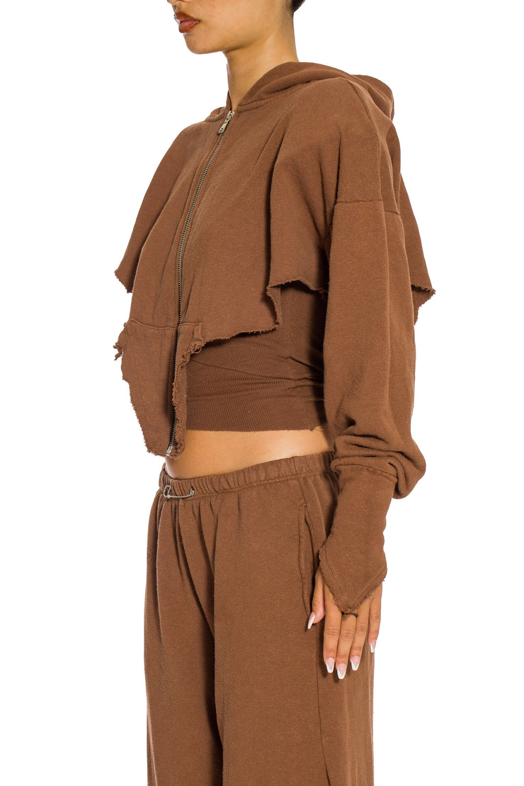 SAFETY PIN SWEATPANTS IN BARK TERRY