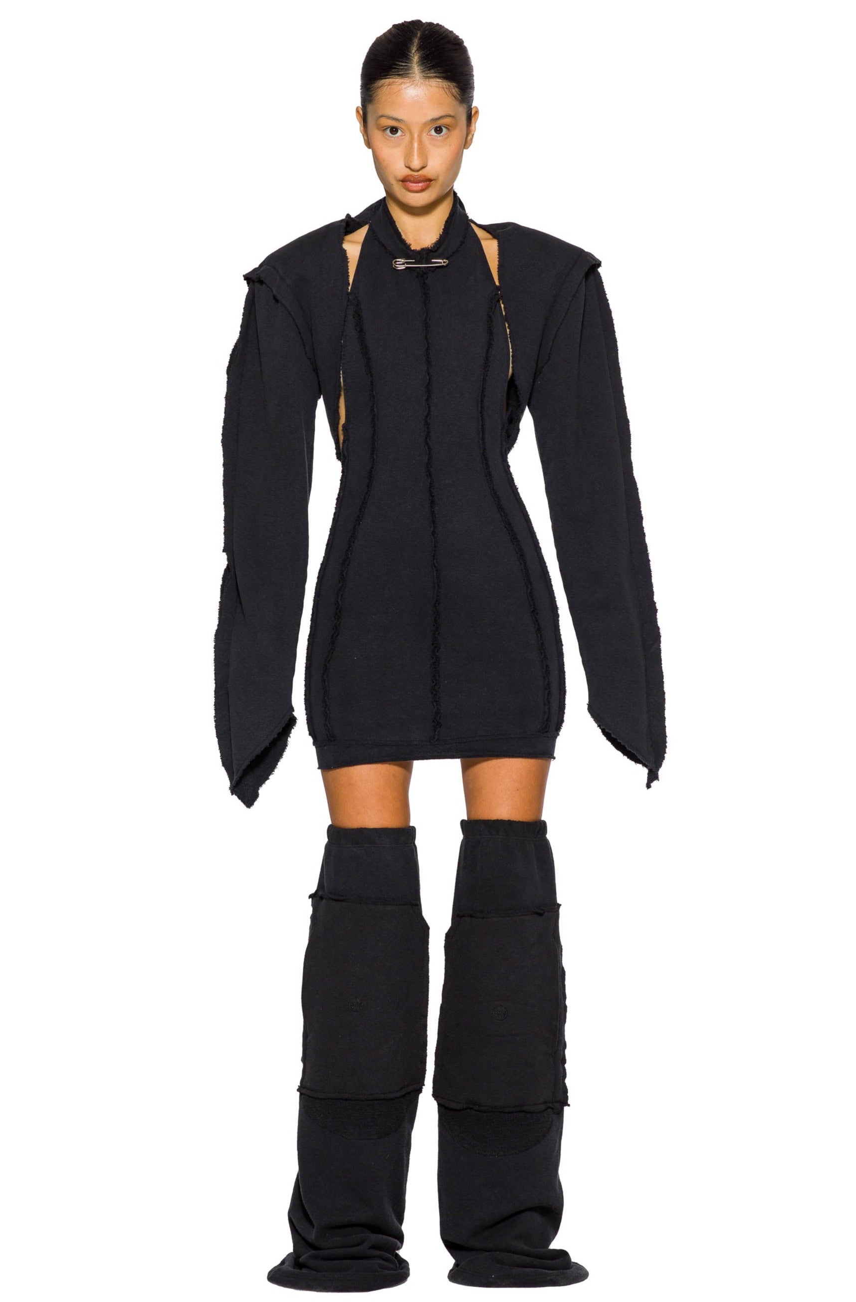 Sami Miro Vintage - Open Seam Bolero in Black Terry – SAMI MIRO