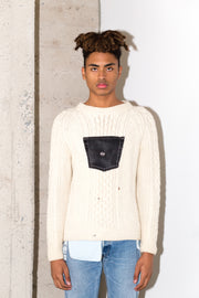 BRANZINO SWEATER LONG IN BLACK DENIM