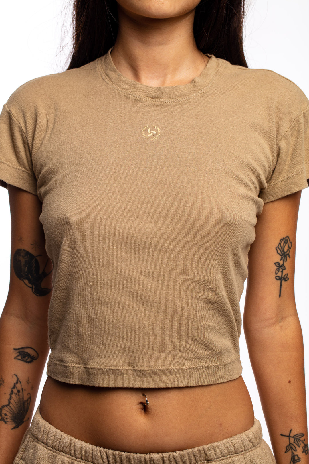 MINI TEE IN TAUPE