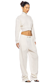 SAFETY PIN SWEATPANTS IN NATURAL THERMAL KNIT