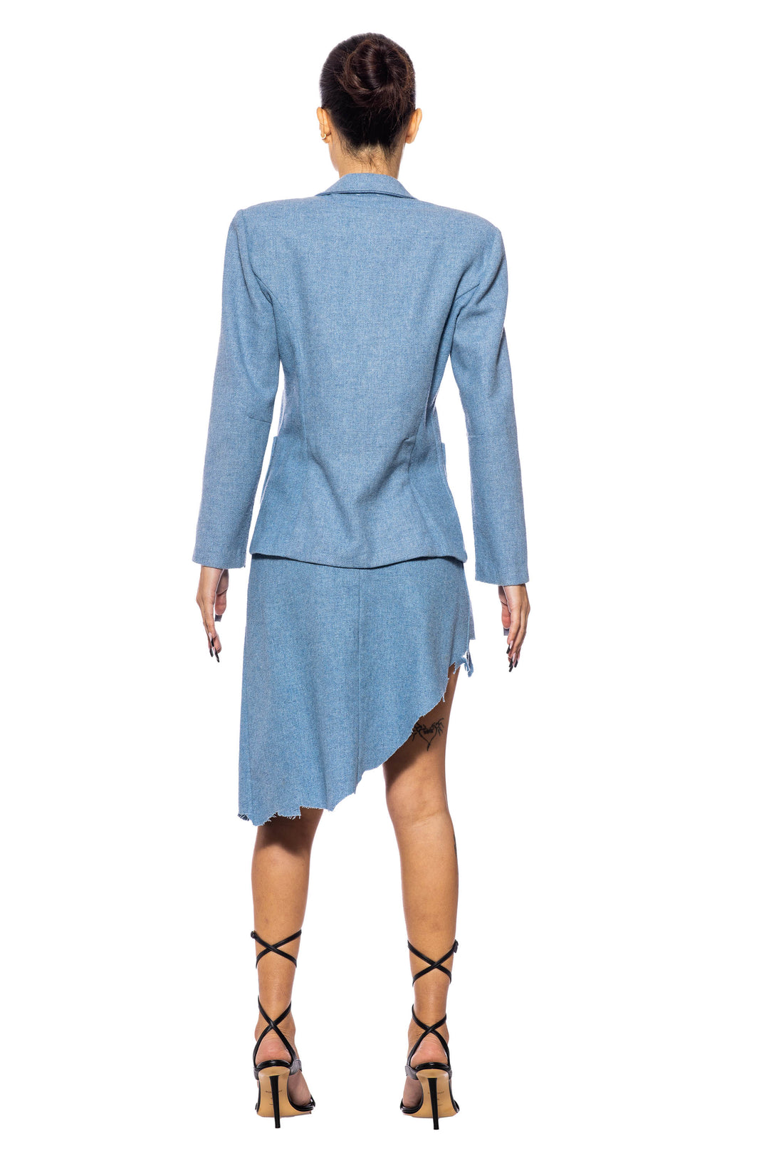 1/1 SMV LIGHT BLUE WOOL SKIRT SUIT