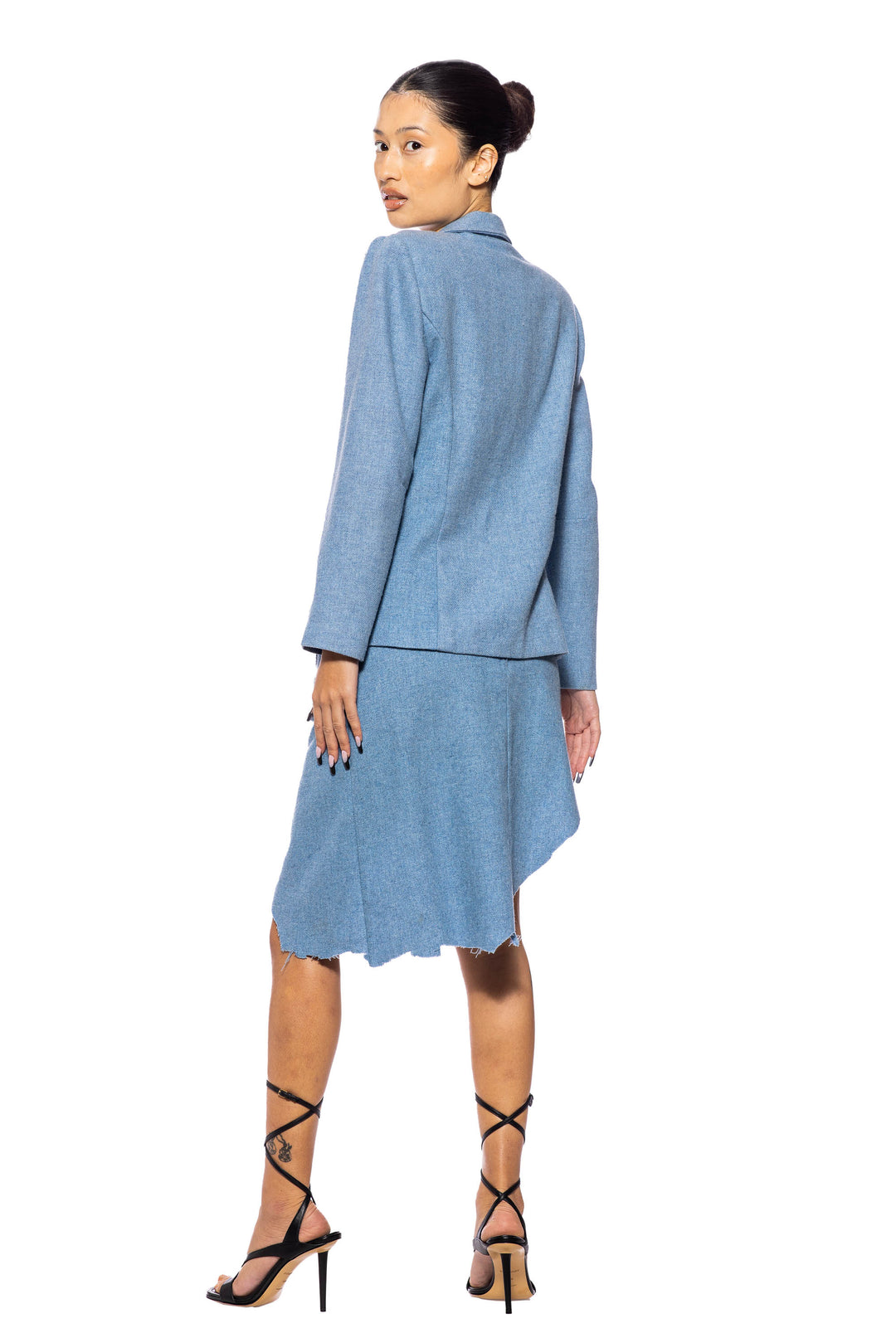 1/1 SMV LIGHT BLUE WOOL SKIRT SUIT