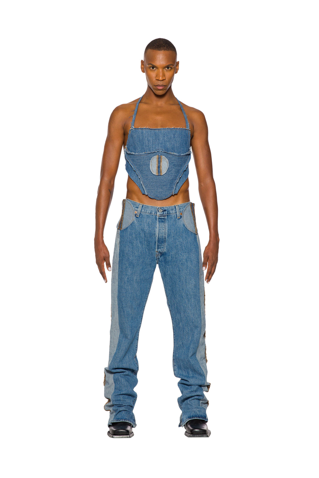 SMV X LEVI'S UPCYCLED PORTERHOUSE CIRCLE POCKET JEANS