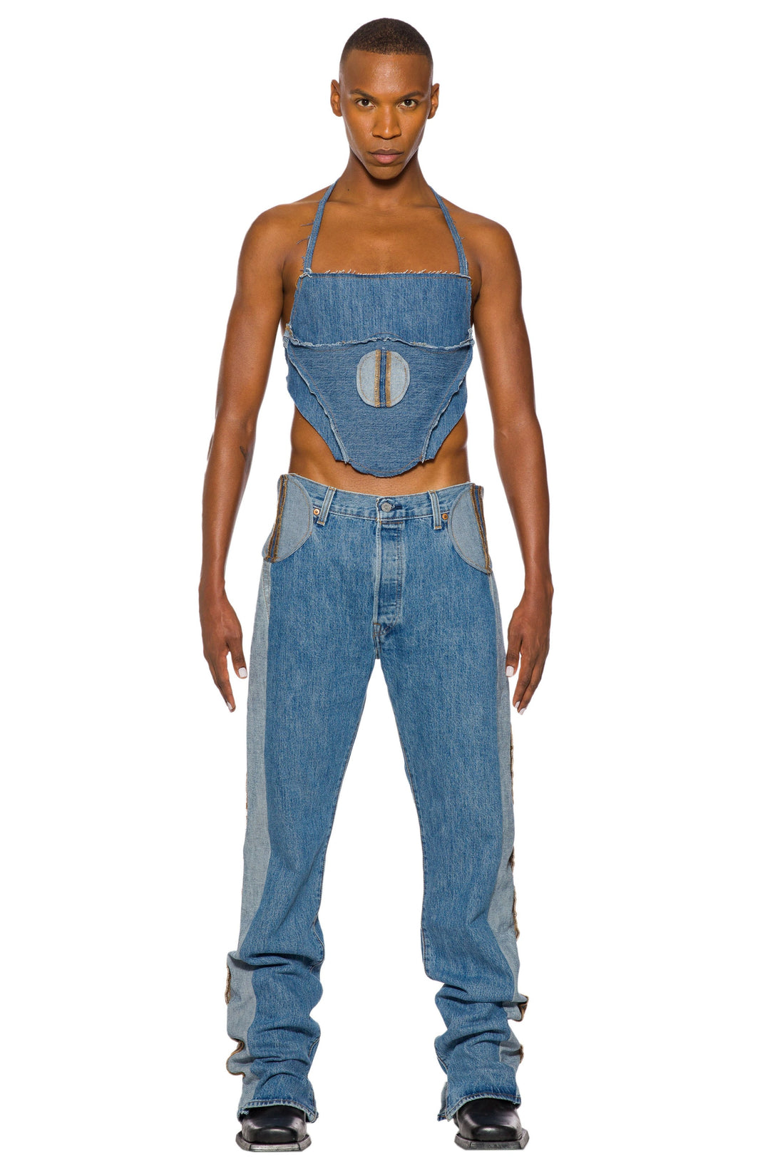 SMV X LEVI'S UPCYCLED PORTERHOUSE CIRCLE POCKET JEANS