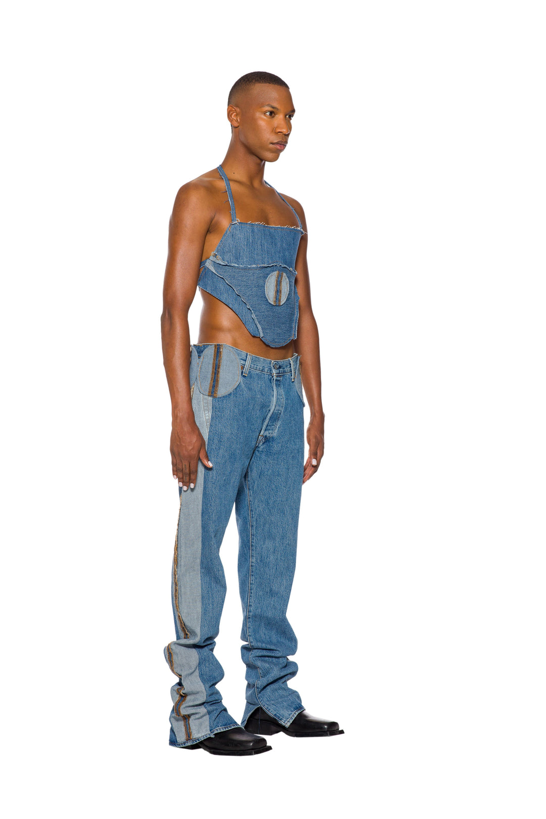 SMV X LEVI'S UPCYCLED PORTERHOUSE CIRCLE POCKET JEANS