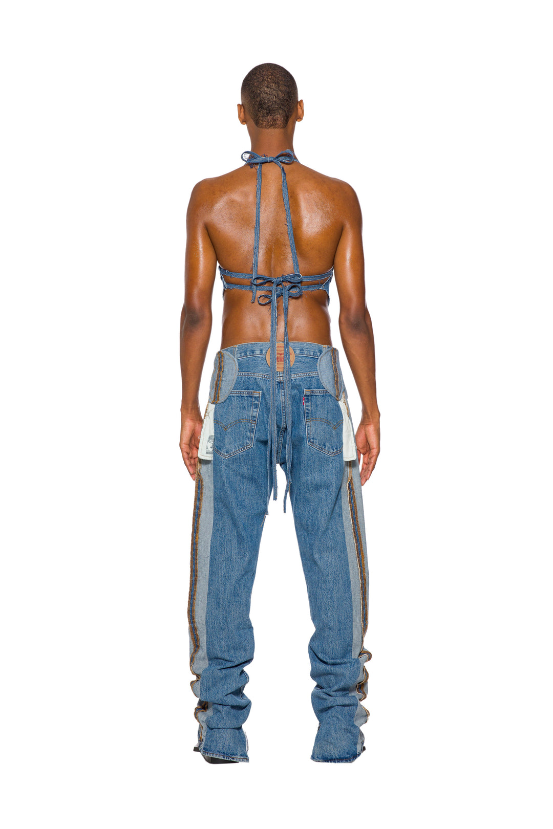 SMV X LEVI'S UPCYCLED PORTERHOUSE CIRCLE POCKET JEANS