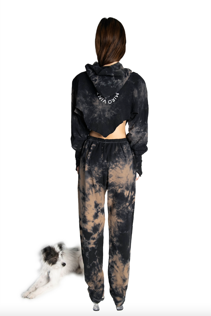SAFETY PIN SWEATPANTS IN OIL SPILL TERRY
