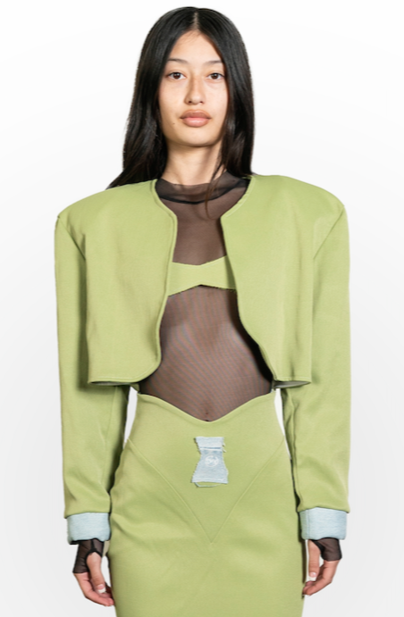 BOLERO JACKET IN MOD GREEN