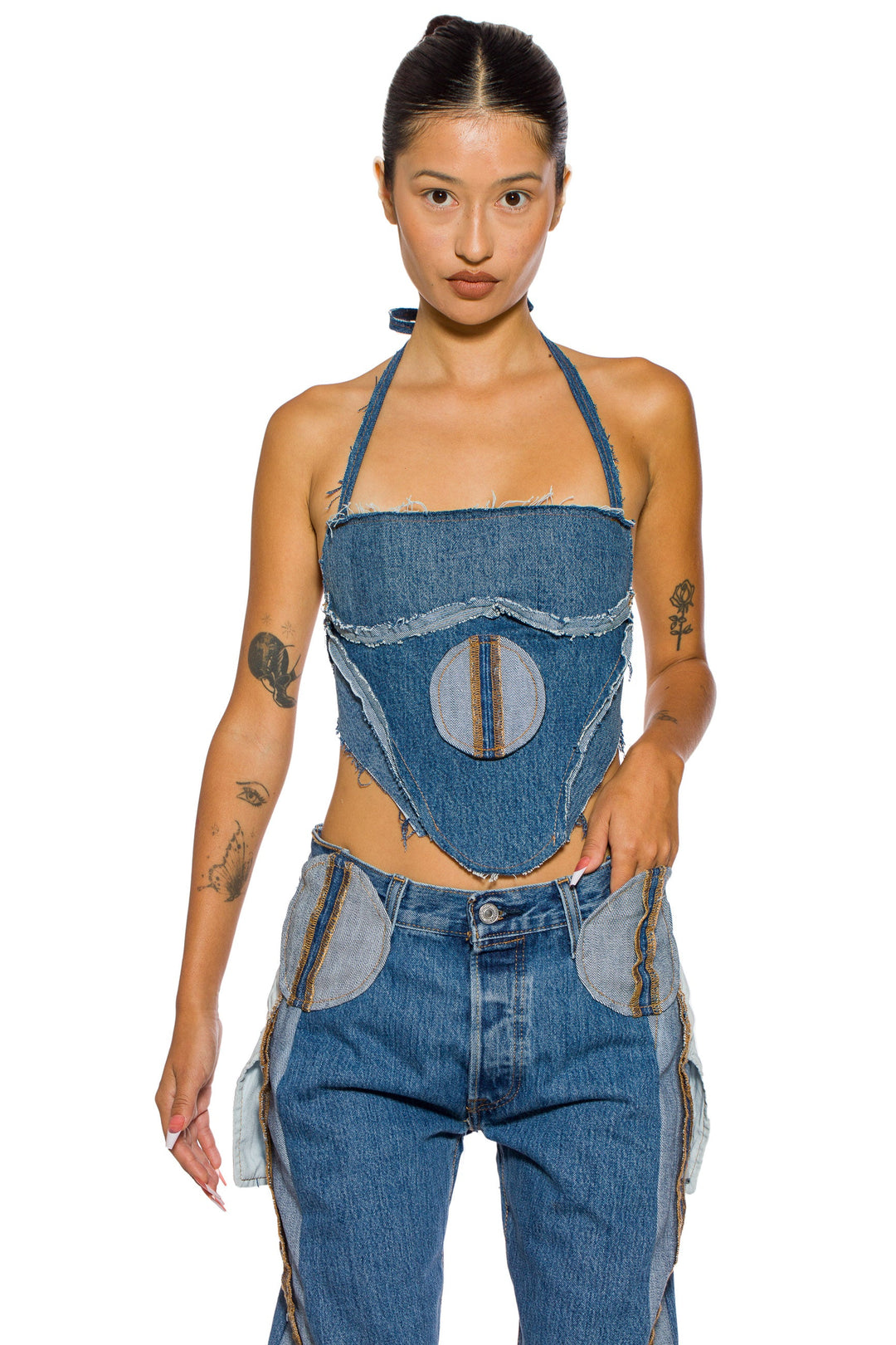 SMV X LEVI'S UPCYCLED PORTERHOUSE CIRCLE POCKET JEANS