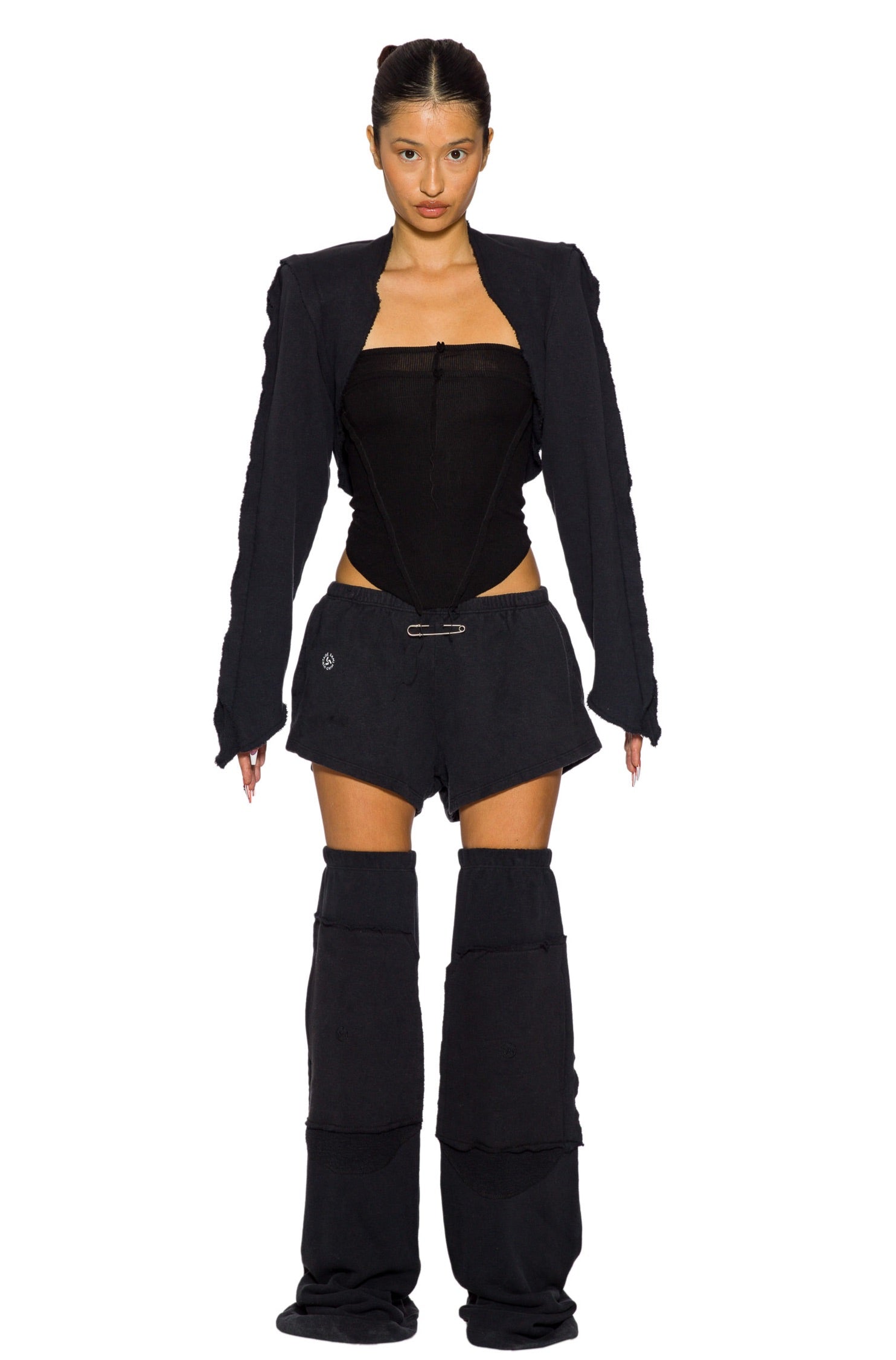 Sami Miro Vintage - Open Seam Bolero in Black Terry – SAMI MIRO